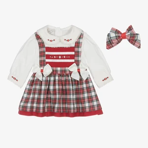 Sweet Autumn Girl Clothing Long Sleeved Ruffled Top Skirt Dress Santa Girl Outfit Cotton Fabric Printed Pattern Baby Clothing