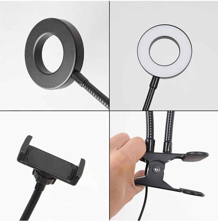 Light Mode LED Professional Live Stream and Makeup Usage Selfie Ring Light With Cell Phone Holder Stand