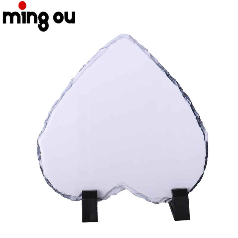Heart Shape Diy Picture Frame Sublimation Blank Rock Slate Photo Frame