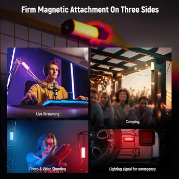 NEEWER Magnetic Handheld Light Wand TL96 RGB Full Mini LED Video Light Stick Camera Tube Light for Studio Photography detail image