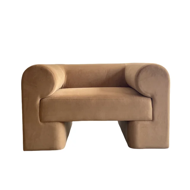 Nordic Modern Creative Singal Sofa Chair Living Room Furniture Home Solid Wood Custom Size Fabric Sofas Set