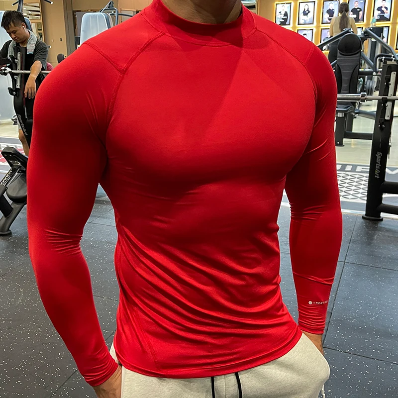 Fast Delivery Compression Tracksuit Gym Training Plain T Shirt Fashion Gym Wear for Men Fitness
