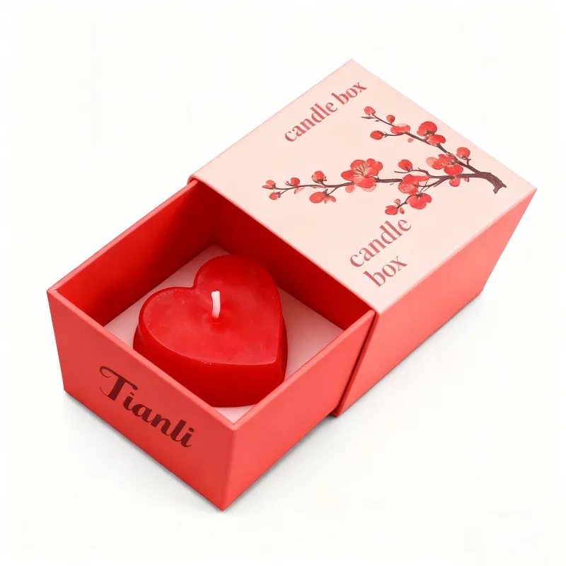 Scatola per candele ecologica con laminazione opaca a scomparsa, stampa digitale, inserto personalizzato, scatola regalo per la festa di San Valentino per candele