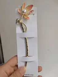 BELLEWORLD factory custom logo color vintage chinese traditional hair pin u-shaped acetate chinese hair stick hair forks