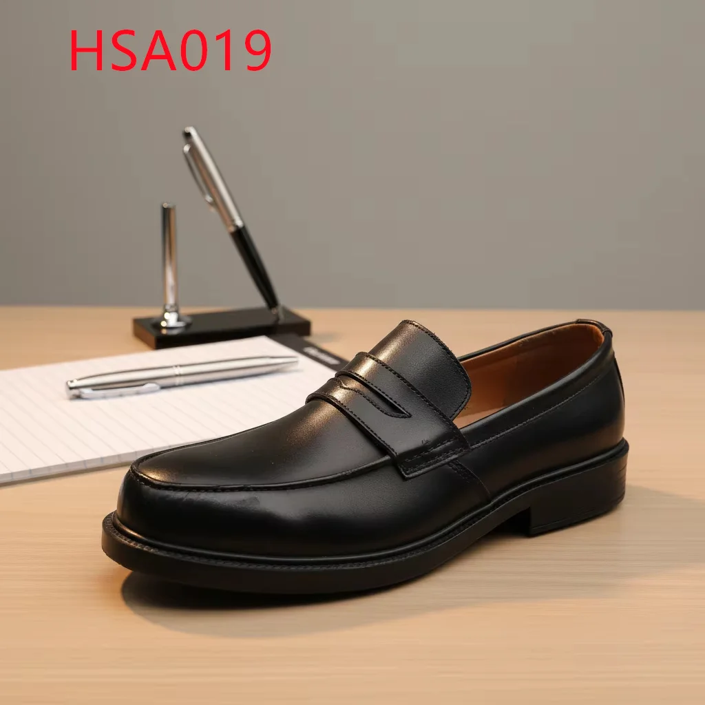 ZYF,Site Inspection Pull on Manager Safety Shoes with Steel Toe Industrial Environment Full Grain Leather Work Shoes HSA019