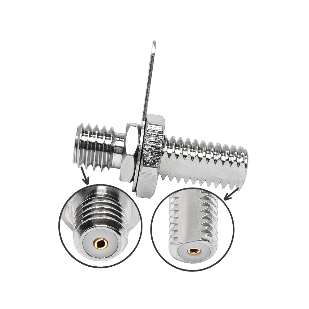 Adapter Coaxialis Argenteus RF: 10-32 Typus UNF Femininus ad Femininum Iaculum, Conectoris RF ad Murem