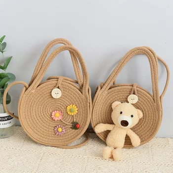 Handmade New Fashionable Women's Cotton Crossbody  Woven Design for Travel Vacation and Beach Use
