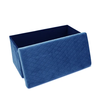 Manufacture Foldable Storage Ottoman Folding Storage Stool Footstool