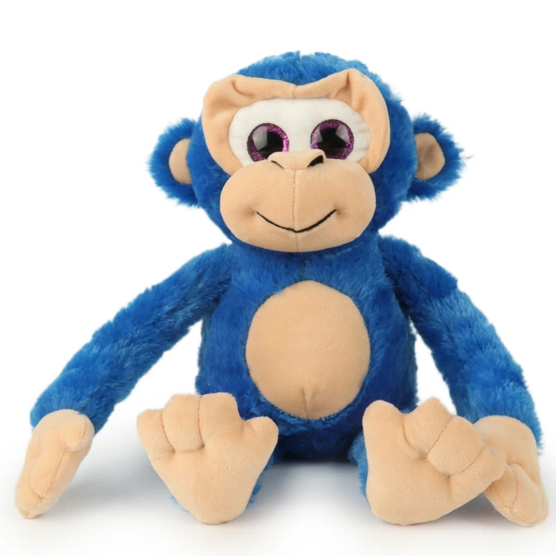 2023 Blue Monkey Stuffed Animal - Happy Plush Toy for Kids