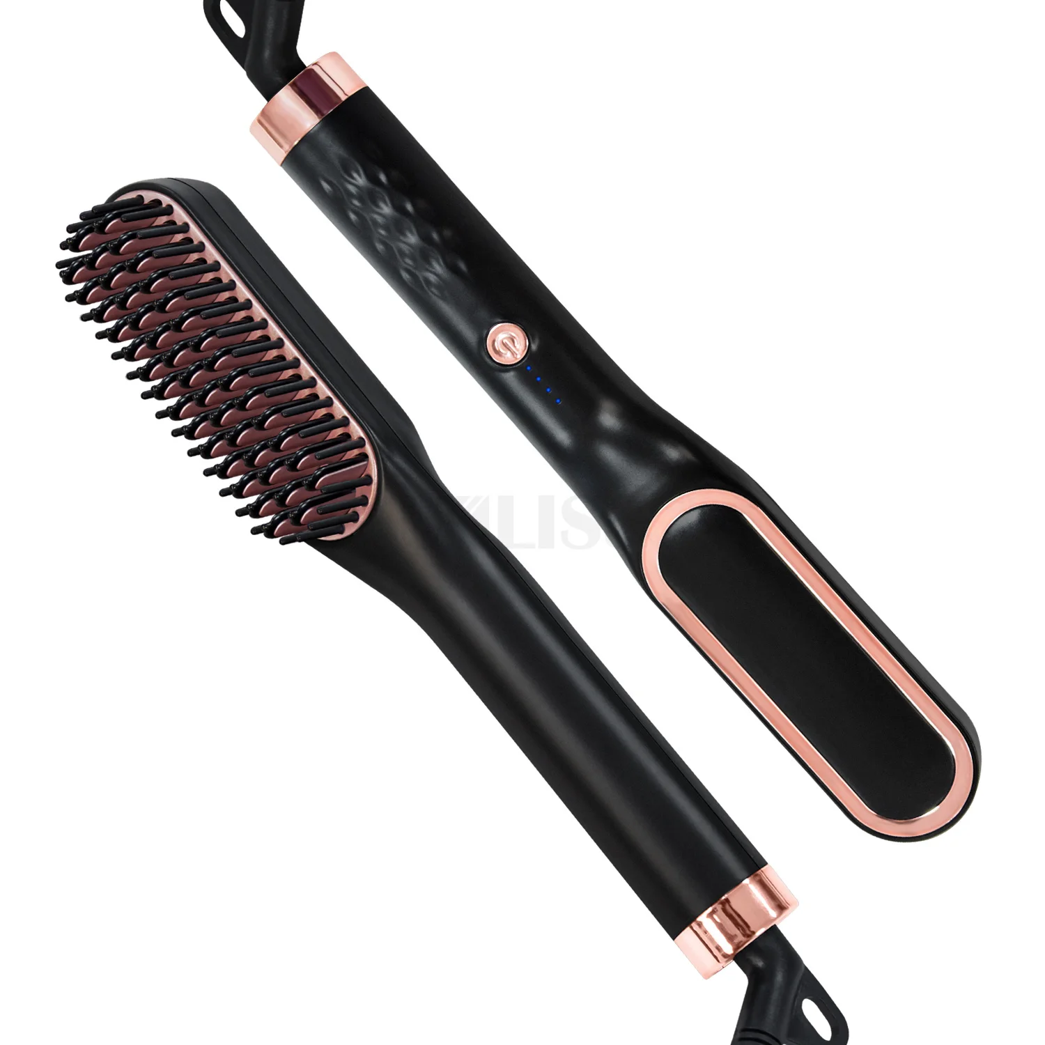 Private Label Electric Beard Straightener Quick PTC Heated Comb Dual Voltage hair straightener Brush