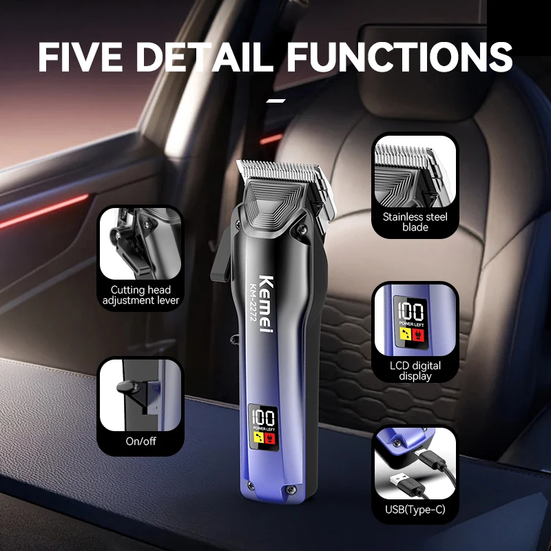 Cordless Hair Cutting Maquina De Cortar Pelo Hair Clipper OVLUX