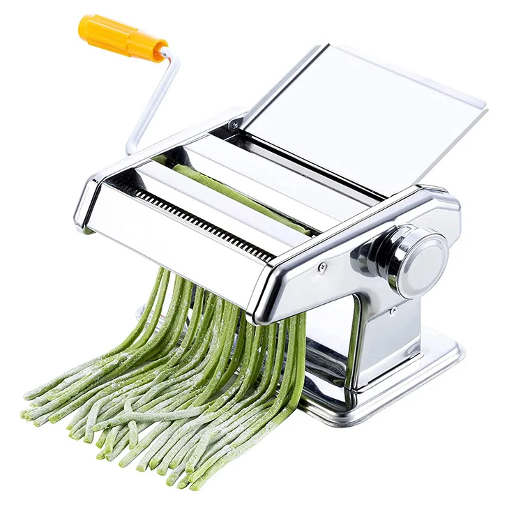 Pasta Maker - Washable Stainless Steel Noodle Maker with 7 Adjustable  Thickness Settings - Manual Hand Crank Pasta Machine - Perfect for Homemade