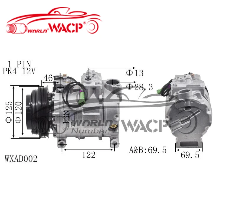 Car AC Part Compressor 7SBU16C Auto AC Compressor for Audi A4 A6 A8 C5 for Skoda Superb for Passat DCP02004 4471009440 WXAD002