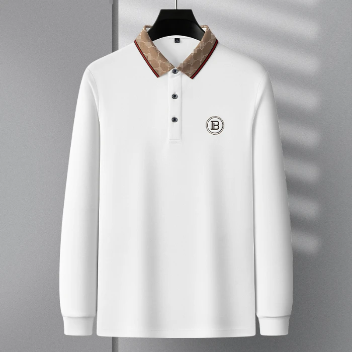 Highend Polo Shirt Men's Long Sleeve Tshirt 2023 Business Casual Autumn/winter Trend