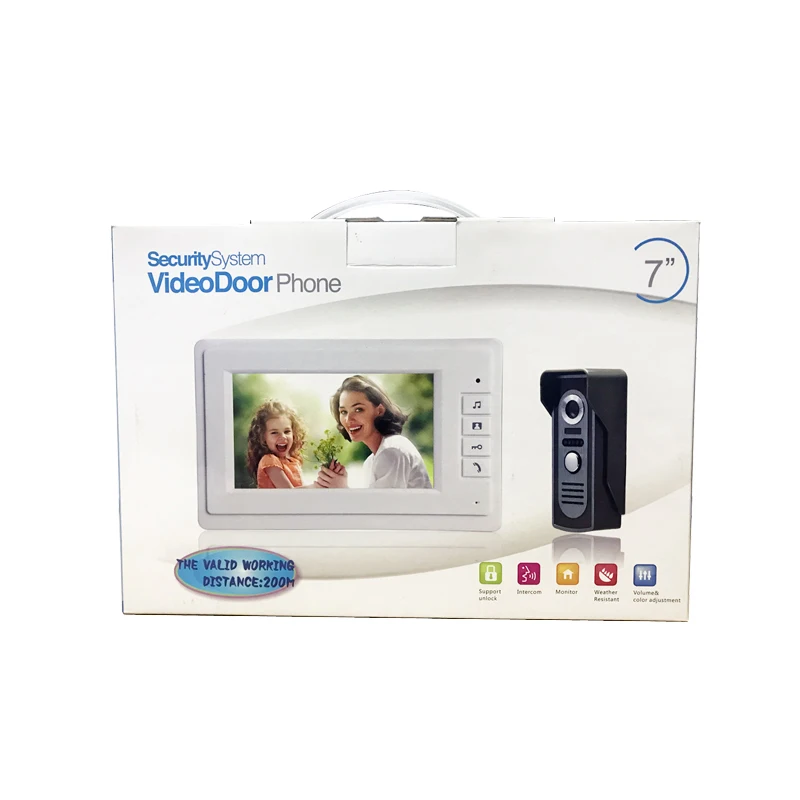 Bel Rumah Video Doorbell Monitor 200m Distance Inch Color Monitor