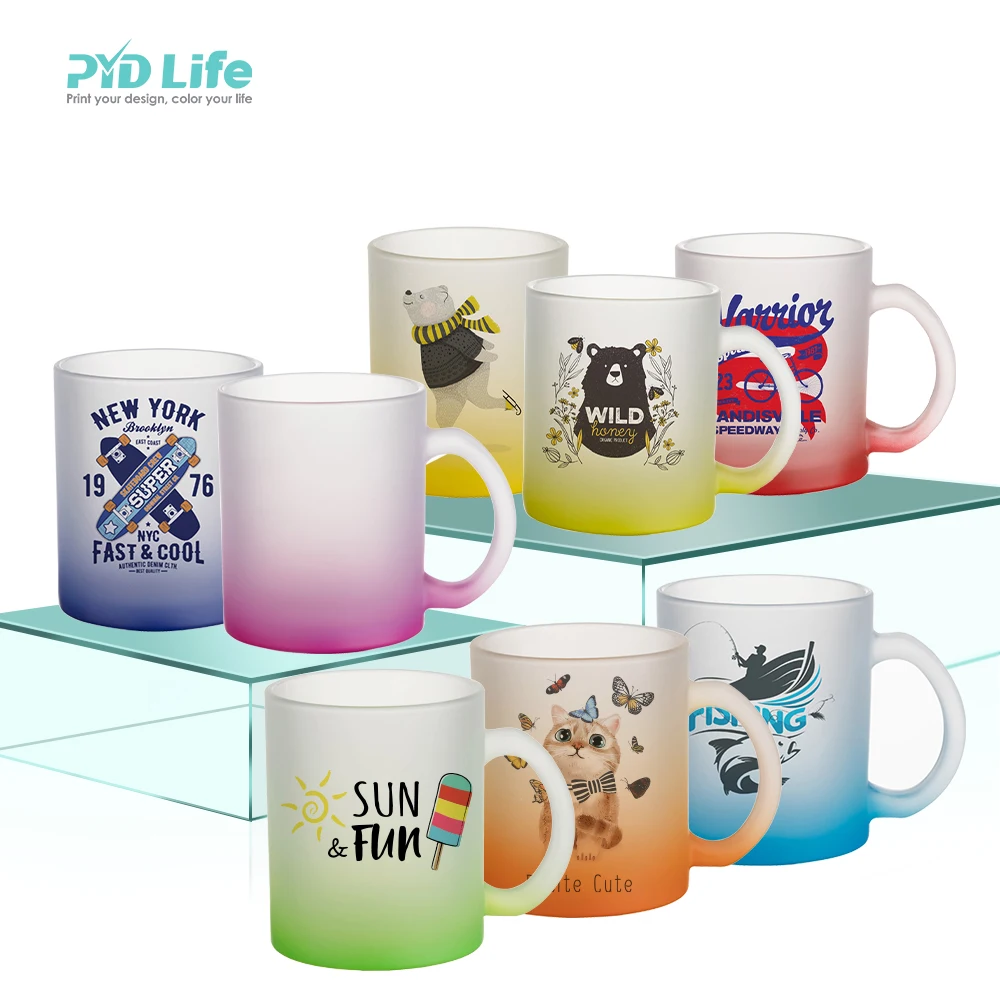 Pyd Life Rts Usa Free Shipping 18oz Clear Frosted Sublimation Glass ...