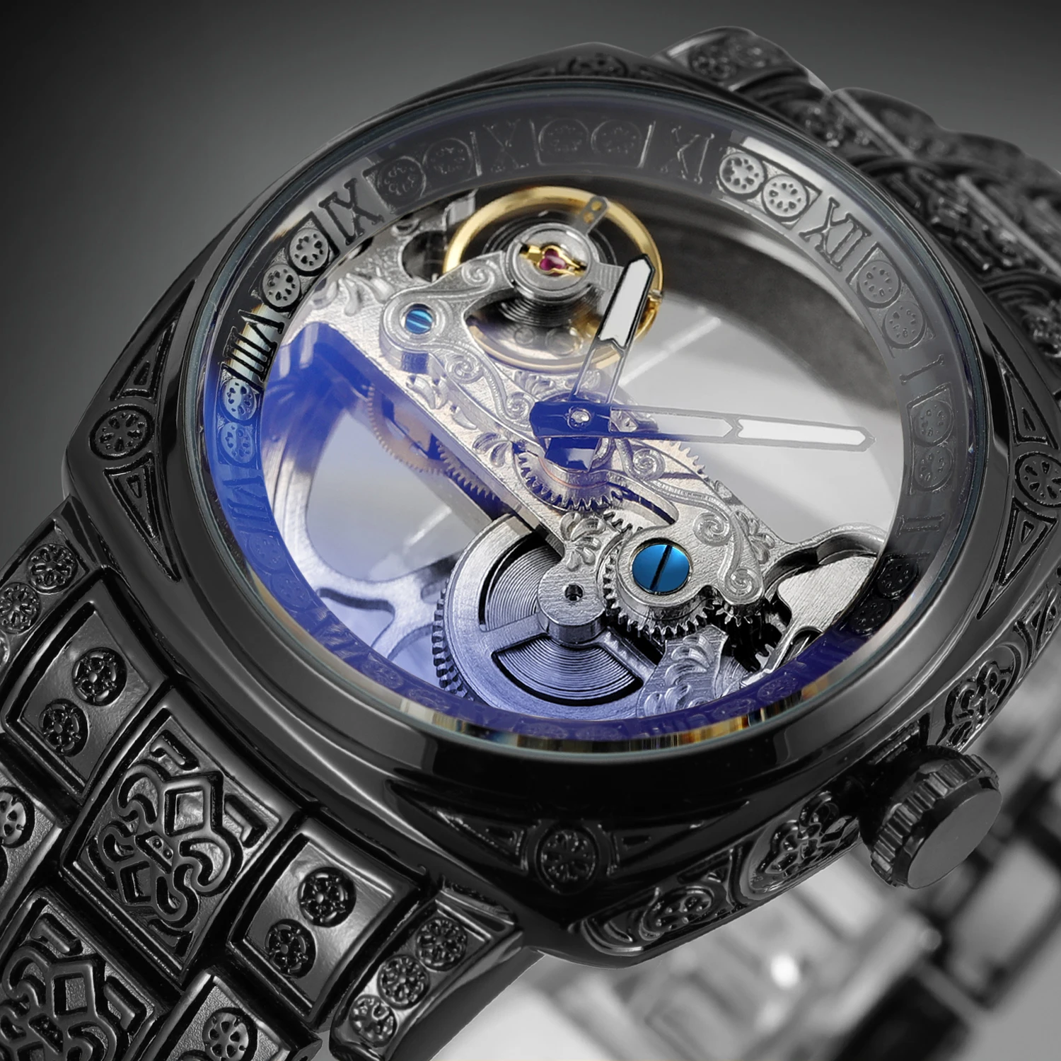 Luxury Men's Skeleton Mechanical Watch