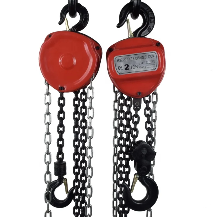2 Ton Block and Tackle 3M Chain Block Hoist Crane Chain Lifting Pulley Tool 