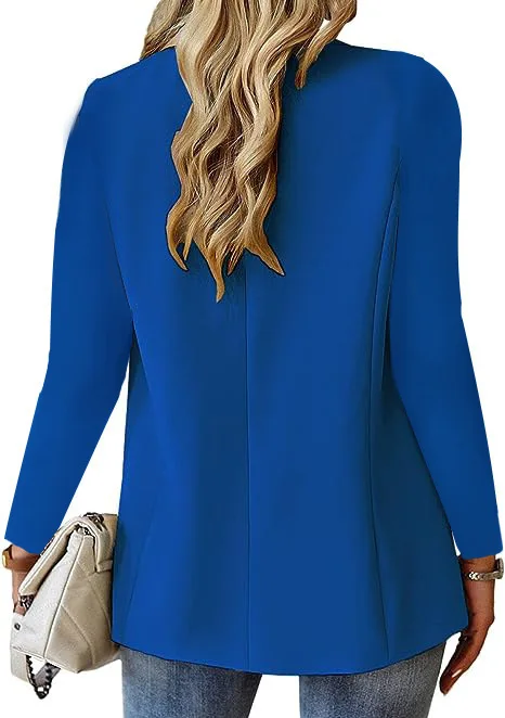 Hot Selling Women's Large Size Solid Color Long Sleeve Office Blazers Suit Business Small Suit Jacket