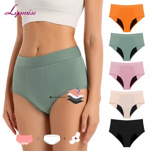 Pack 100% Cotton Seamless Teen Girl Period Panties Mesh Leakproof Women Period Menstrual Panties