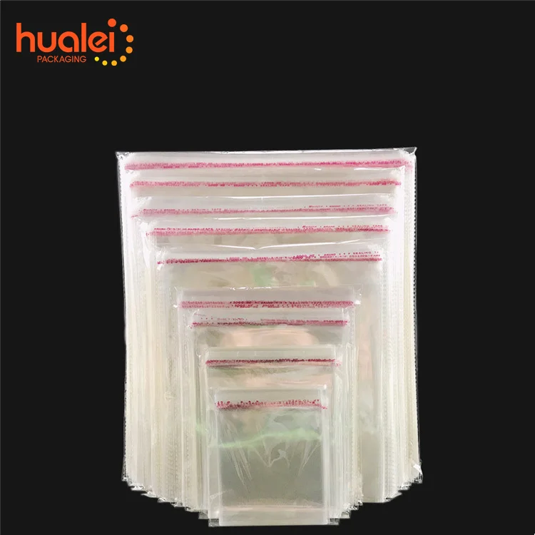 100pcs Resealable Poly Bag Transparent Plastic Bags Self Adhesive