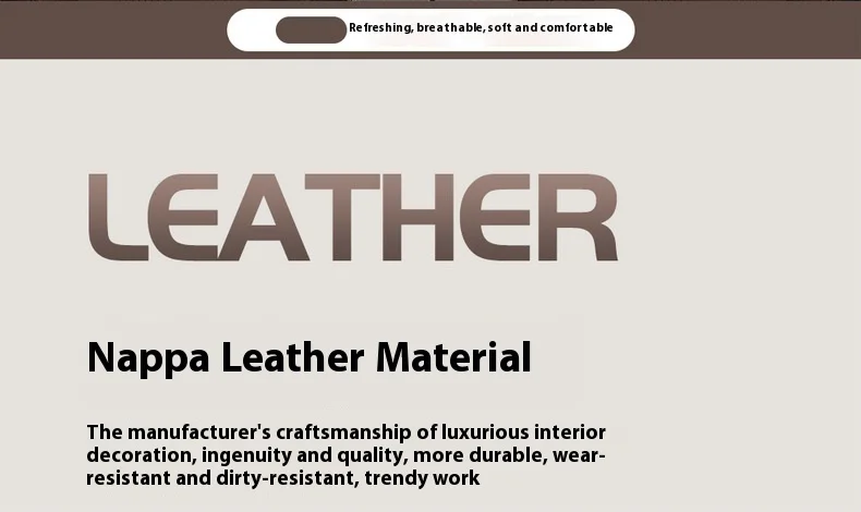 Napapi Fully Surrounded Leather Car Seat Cover Easy-Care Front Cushion for General Motors Four Seasons Modern Durable City Polo 4