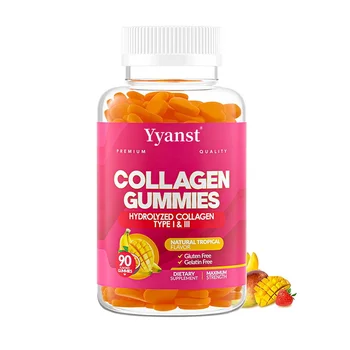 Private Label Natural Collagen Gummies Supports Bones & Joints Health Reduce Dryness Improve Wrinkles & Fine Lines