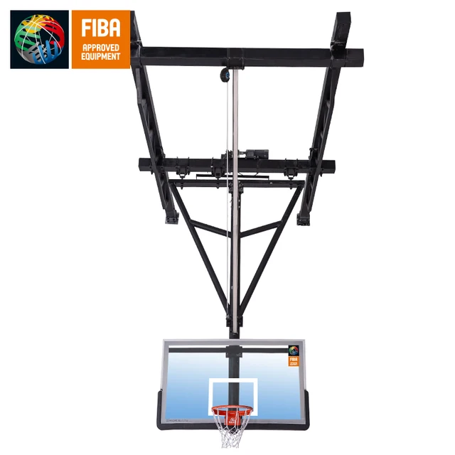 Ceiling Mount Suspended Basketball Hoop FIBA Approved Basketball Goal Hoop System