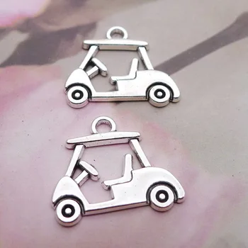 AA018283 Golf ball cart trolley gift Key Keychain new alloy mini for Golf Lover