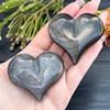 Silver Obsidian Peach Heart