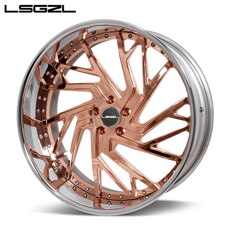 Custom 2 Piece 18 20 22 24 26 28 Inch Deep Concave Forged Alloy Wheel 5x127 5x120 5x114.3 5x130