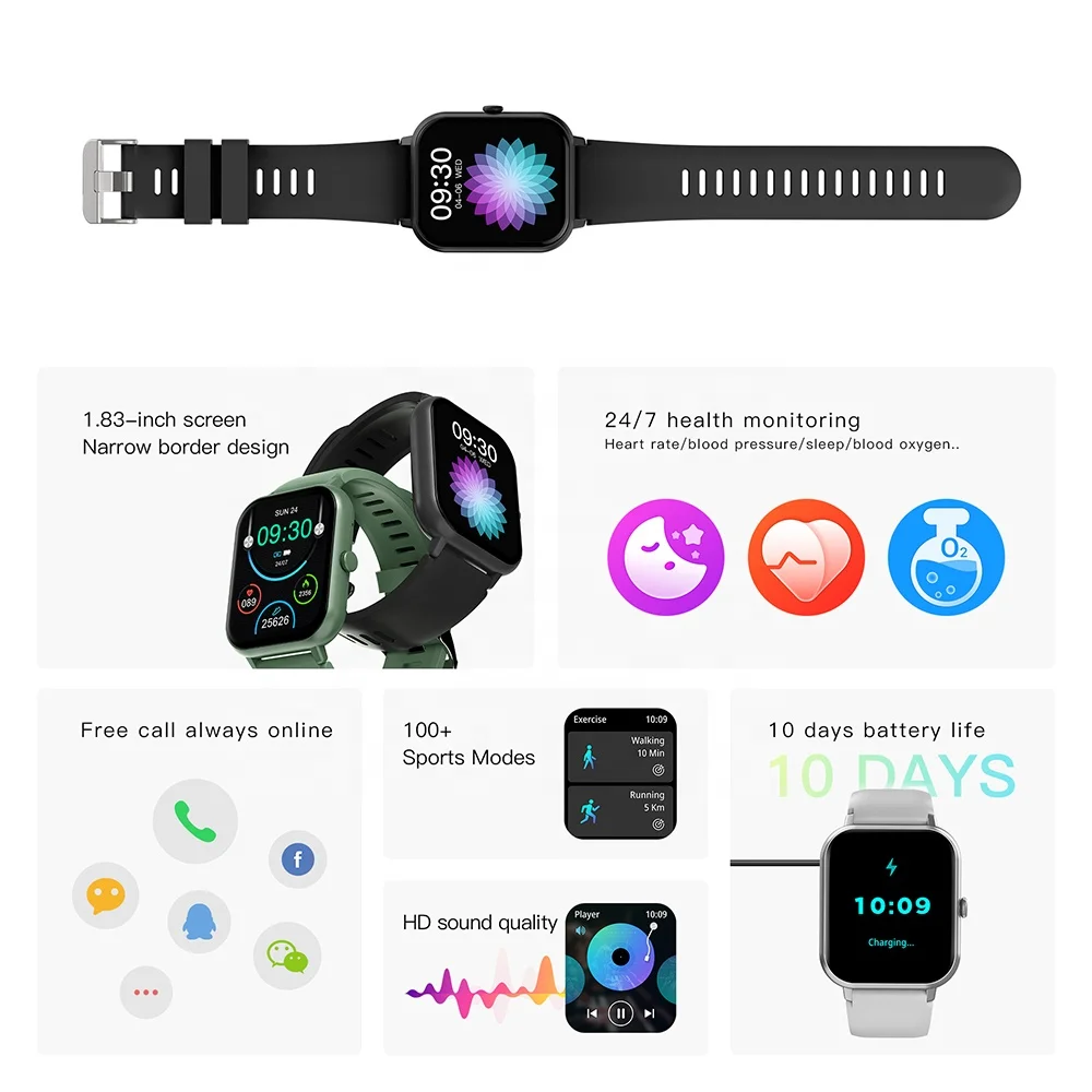 2024 nuevo reloj inteligente barato resistente al agua llamada