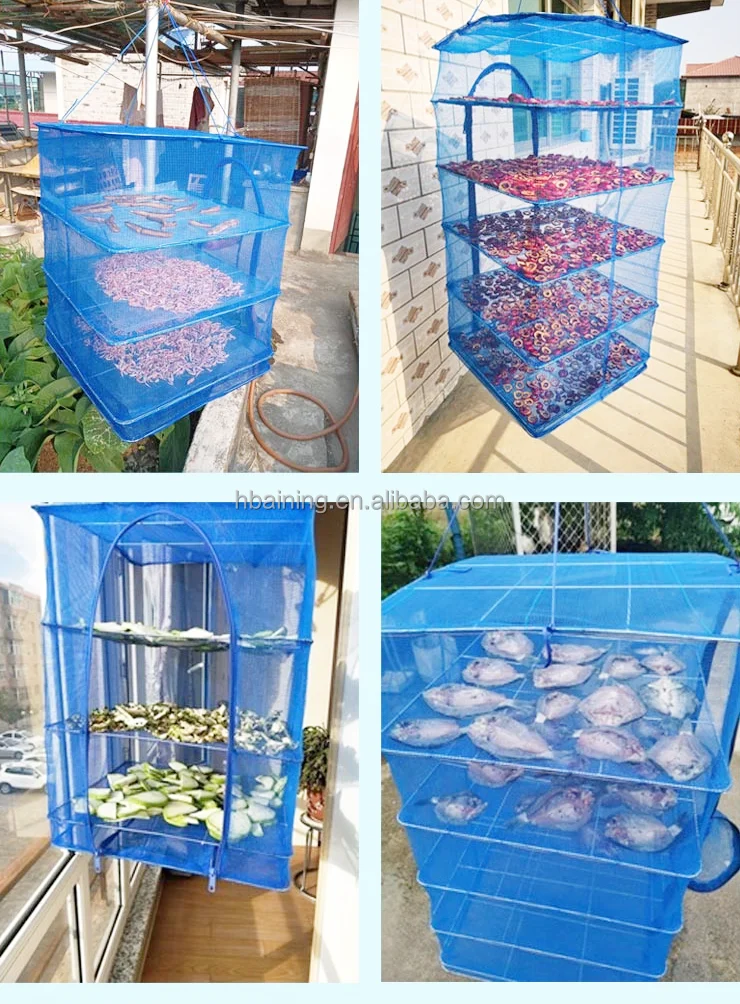 Drying Net Table 50*50*70cm 3 Layers Food Drying Net / Dry Fishing Seafood/fruit ...