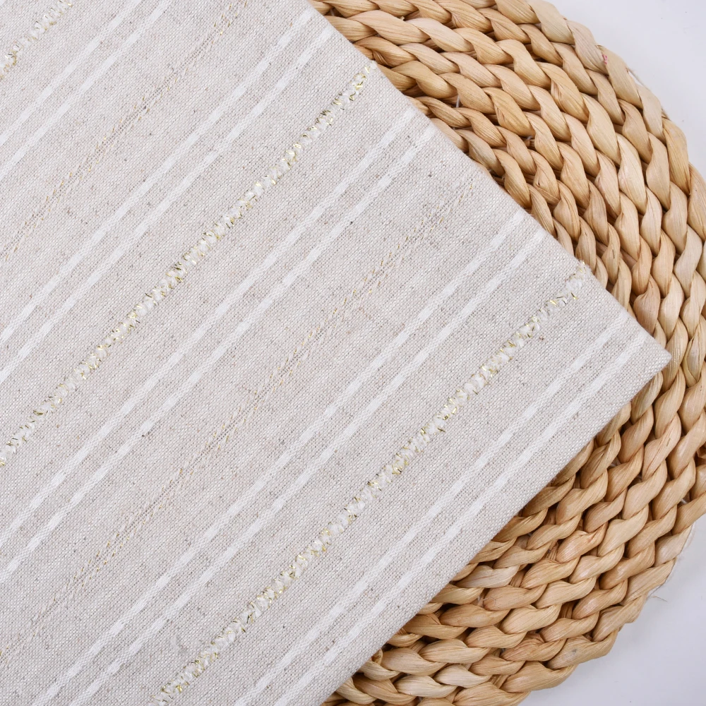product eco friendly woven fabrics with plain style yarn dyed linen polyester fabric for clothing-4