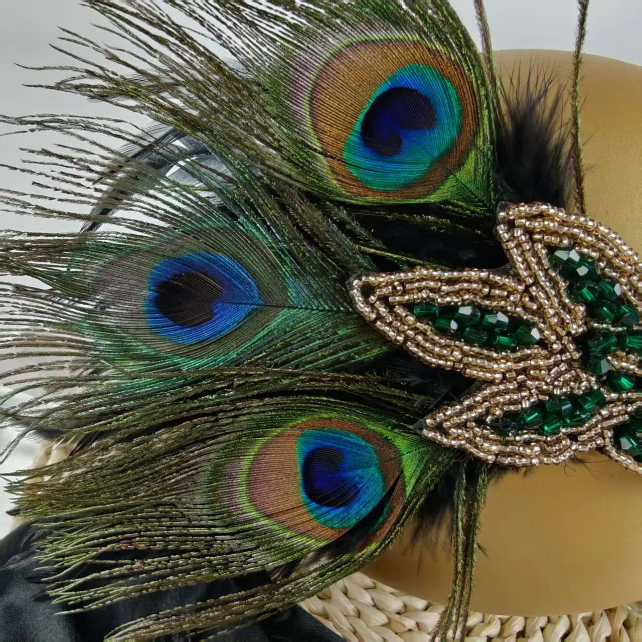 Wholesale Feather 1920s Flapper Headband - Gatsby Headpiece