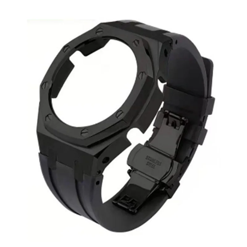 G SHOCK GA-2100-ブラック ステンレスバンド　カスタム CUSTOM SET【GA2100 FULL METAL BLACK】 | GEARSCLUB