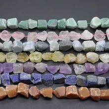 Natural Clear Quartz Amethyst Rose Quartz Fluorite Raw Crystal Nugget Rough Gems Stone Chakras Healing Gemstone Loose Beads
