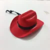 Grosse corde de menton en ruban rouge noir