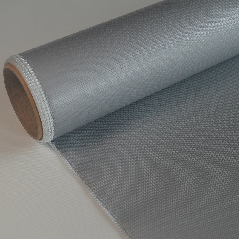 Factory Machine Fireproof Fire Resistant Silicone Coated Fiberglass Cloth for Fire Curtain Welding Protection 260 Heat