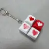 Square transparent shell - heart-shaped printing