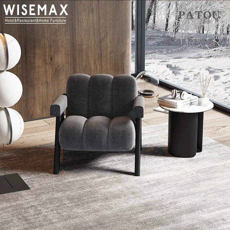 Wisemax Furniture Modern Home Single Sofas Velvet Fabric Leisure Accent ...