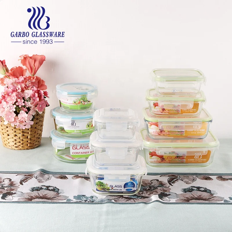 Microwave Safe Glass Food Container Borosilicate Glass Bowls Set