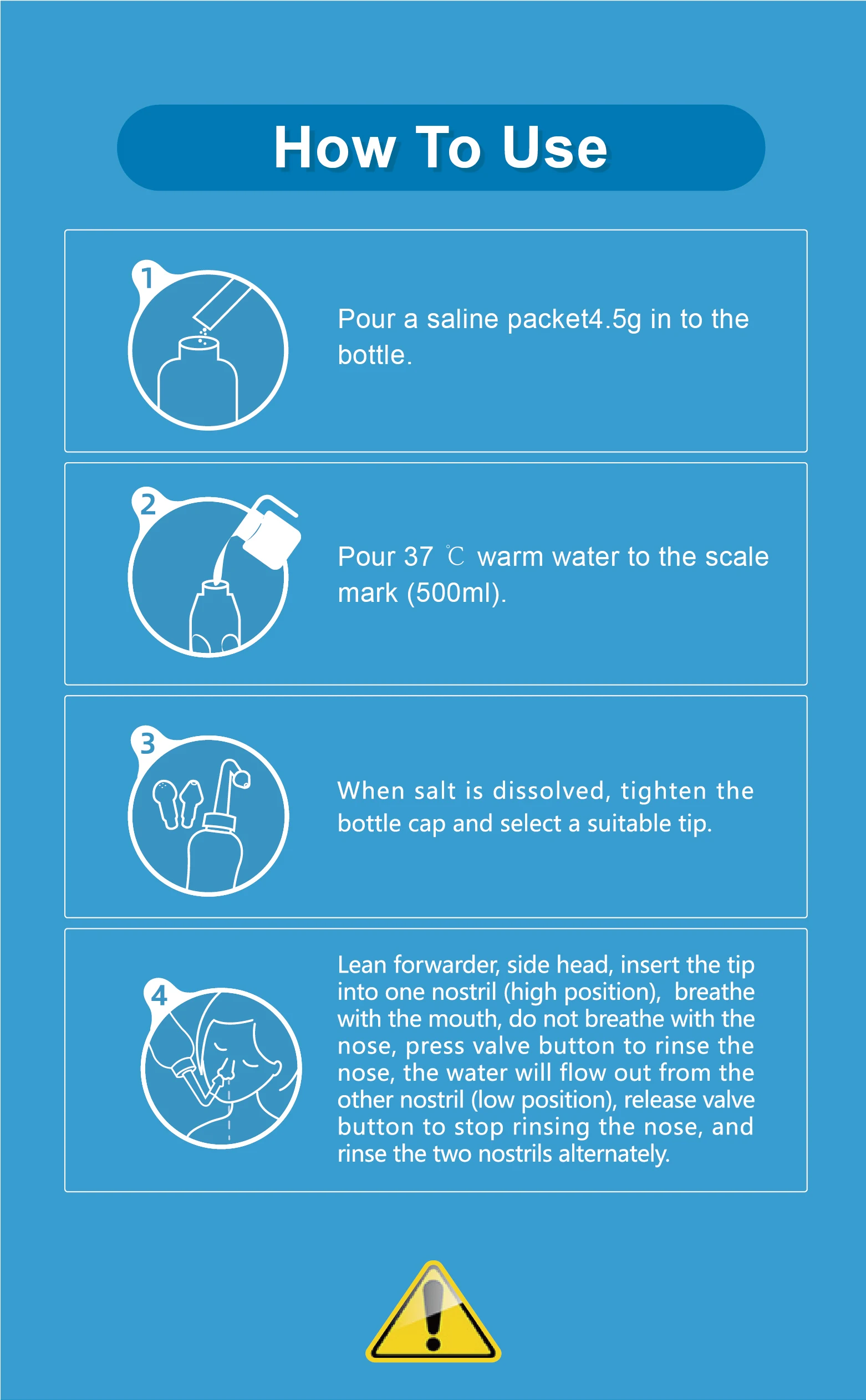 Waterpulse Multiple Colour Nasal Irrigator Nasal Wash Bottle Neti Pot