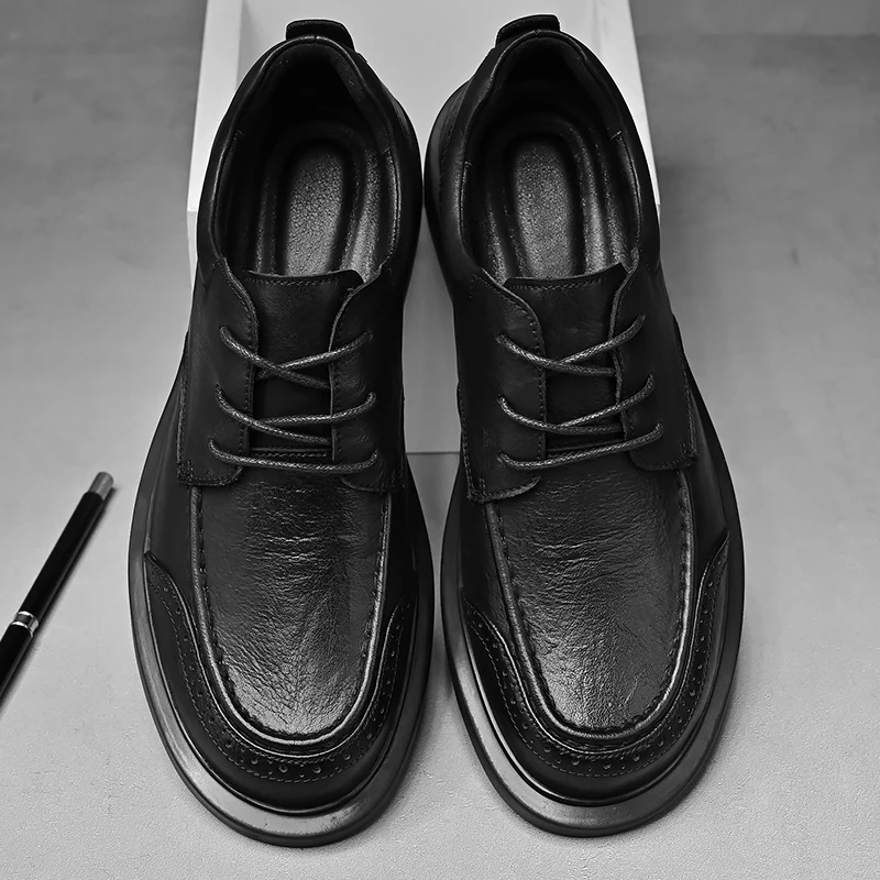 2022 Fashion Men's Business Formal Classic Round Toe Leather Shoes