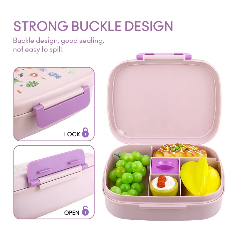 Cute Kids Bento Lunch Box Eco-Friendly BPA Free