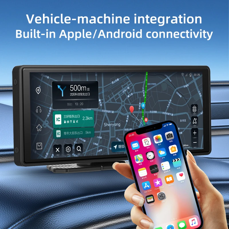 New Arrival 10.26" Dash Cam Front and Rear 4k Dual Lens CarPlay HD Car DVR GPS Black Box for Automobile Recording