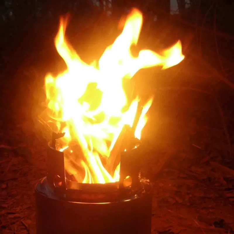China Supplier SRDWOS Stainless Steel Charcoal Cooking Stove Burns Biomass Lightweight Portable Folding Eco-friendly Camping