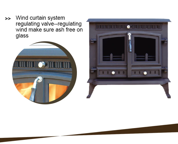 High Quality Cast Iron Wood Burning Stove Real Fire Fireplaces Stoves 