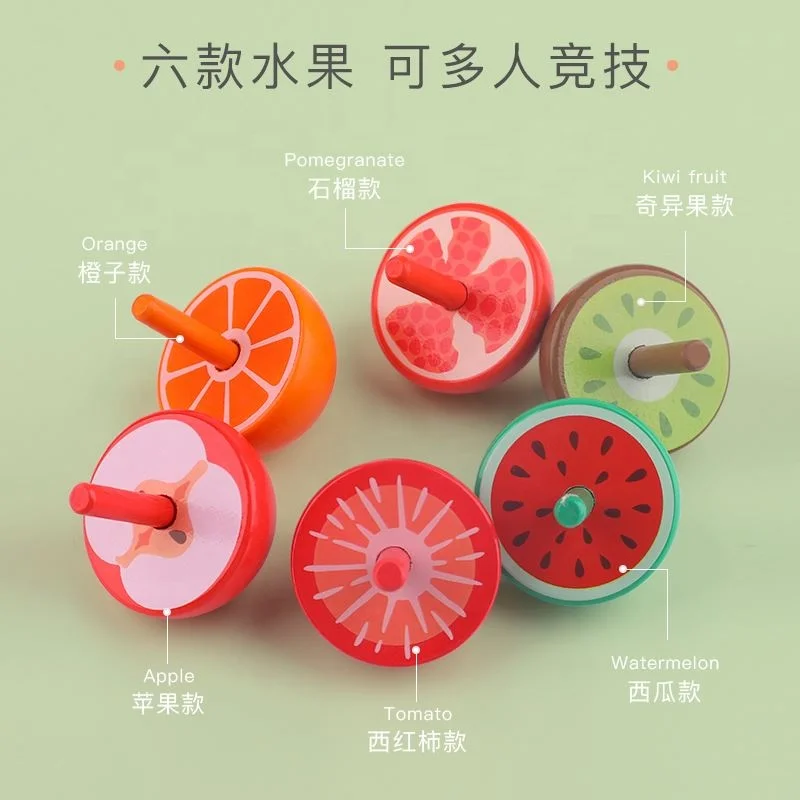 Классическая Игрушка фруктовая оранжевая с гравировкой логотипа, традиционная полосатая Гироскопическая игра, спиннинг, детские игрушки с гироскопом От производителя для детей