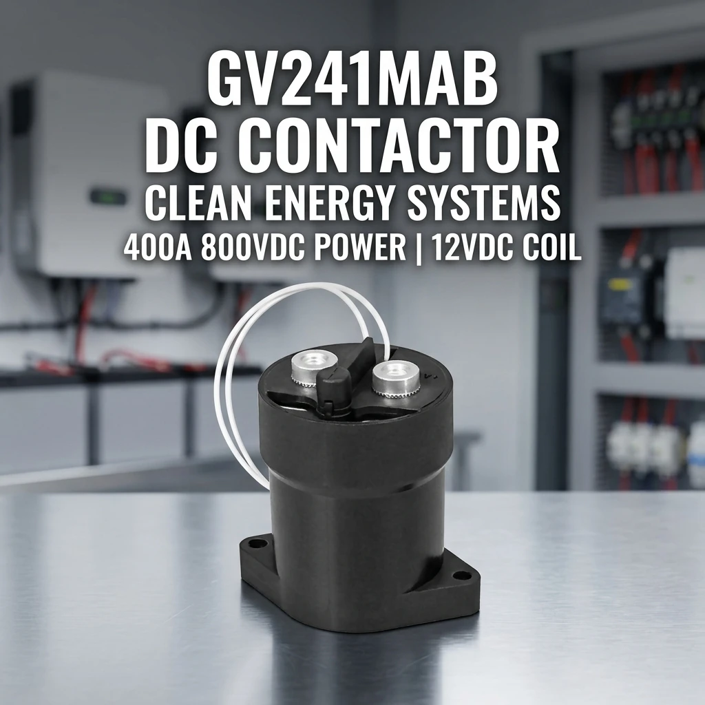 รีเลย์สลับวงจรที่มีโครงสร้างแข็งแรง GV241MAB สำหรับ Sensata-Gigavac 400A, 12–24VDC, สูงสุด 800VDC พร้อมช่วงอุณหภูมิการทำงานสุดขั้วสำหรับยานพาหนะไฟฟ้า